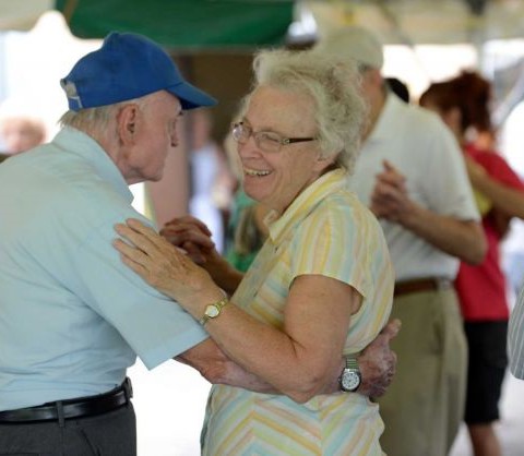 Dancing to the sweet sounds at the Senior Picnic!