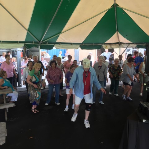 Line Dancing at the Italian Club