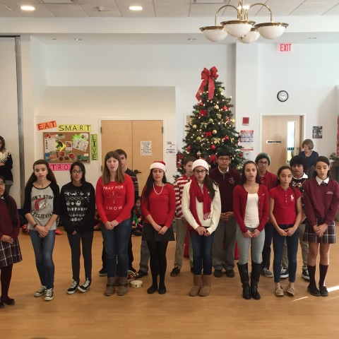 St. Peter's 8th grade Students sing BELIEVE