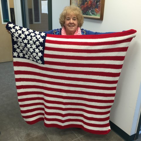 American Flag Afghan for our Veterans