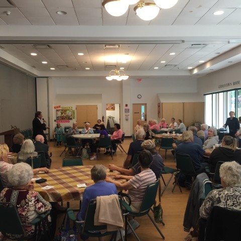 Rat Pack Together performer "Frank Sinatra" captivates the audience at Elmwood Hall