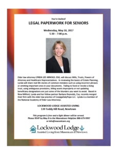 Legal Paperwork for Seniors @ Lockwood Lodge | Newtown | Connecticut | United States