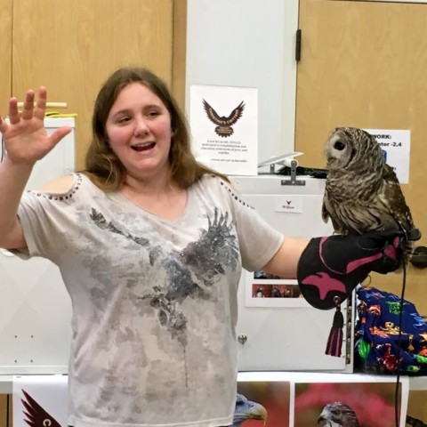 A Visit from Christine's Critters - Willow the Barred Owl