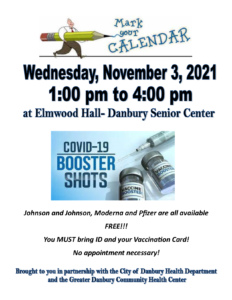 COVID-19 Booster Vaccine Clinic @ Elmwood Hall - Danbury Senior Center | Danbury | Connecticut | United States