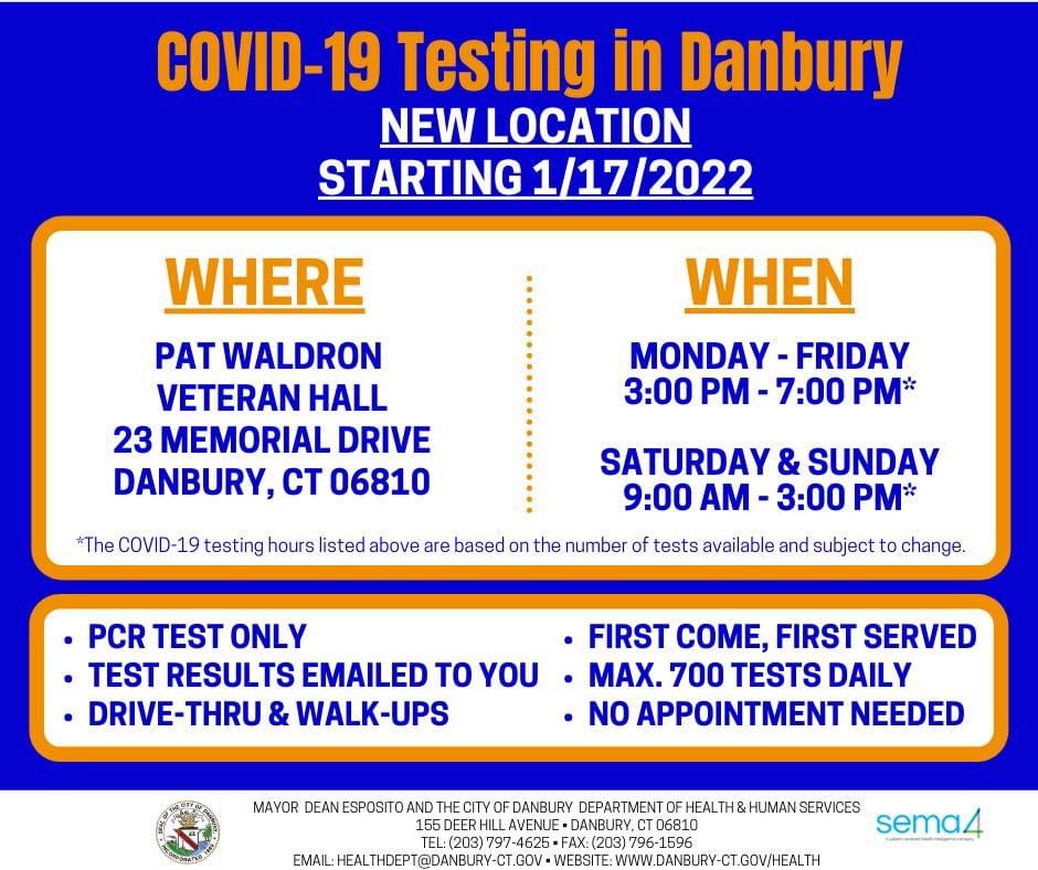 COVID19 PCR Testing Returns to Pat Waldron Building Beginning January