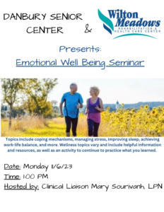 Emotional Well Being Seminar @ Elmwood Hall Danbury Senior Center | Danbury | Connecticut | United States