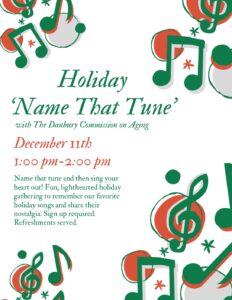 Holiday Name That Tune w/ The Danbury Commission on Aging @ Elmwood Hall - Danbury Senior Center