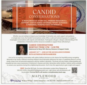 CANDID CONVERSATIONS - AN ONGOING SERIES ABOUT DEMENTIA - MAPLEWOOD AT STONY HILL @ Maplewood Stony Hill | Bethel | Connecticut | United States