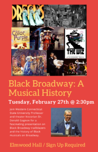 Black Broadway: A Musical History @ Elmwood Hall - Danbury Senior Center | Danbury | Connecticut | United States