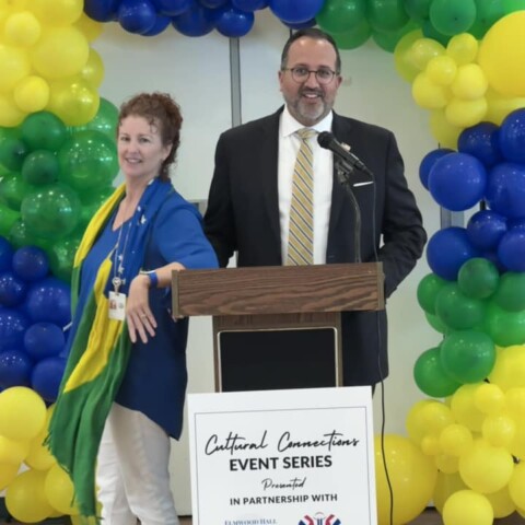 Susan and Mayor Alves at the Brazilian Cultural Celebration